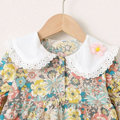 春 ワンピース ベビー 入園式 子供服 女の子 卒園式 73cm 80cm 90cm 100cm フォーマル かわいい 春秋 花柄 綿 子ども キッズ 長袖 可愛い おしゃれ ベビー服XZ0524