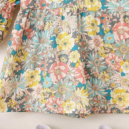 春 ワンピース ベビー 入園式 子供服 女の子 卒園式 73cm 80cm 90cm 100cm フォーマル かわいい 春秋 花柄 綿 子ども キッズ 長袖 可愛い おしゃれ ベビー服XZ0524