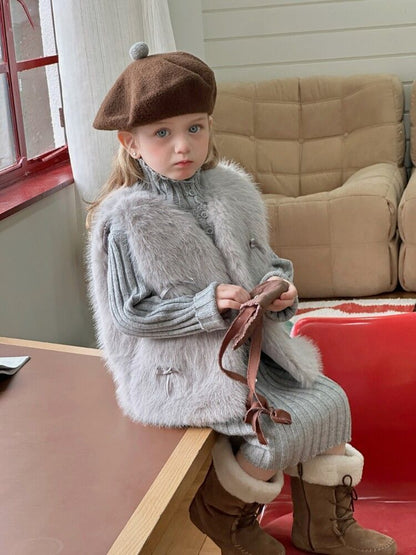 ファーベスト 女の子 フェイクファー キッズ ベスト ジレ もこもこ アウター 韓国 子供服 子ども服 おしゃれ 厚手 重ね着 お出かけ 旅行 防寒 春 秋 冬 保育園 幼稚園 通園 小学校 通学 ショート丈 haoxin04