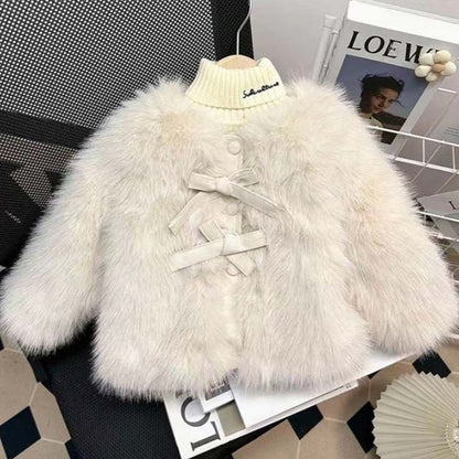 フェイクファー 子供服 毛皮コート ファーコート 中綿ジャケット 秋 子供ファーコート キッズ 子ども エコイクファー ふわふわ 厚手 暖かい 防寒 アウター アウトドア 女の子 おしゃれ エレガント#tomin593302