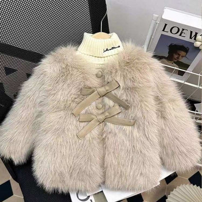 フェイクファー 子供服 毛皮コート ファーコート 中綿ジャケット 秋 子供ファーコート キッズ 子ども エコイクファー ふわふわ 厚手 暖かい 防寒 アウター アウトドア 女の子 おしゃれ エレガント#tomin593302