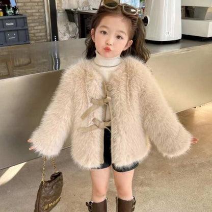 フェイクファー 子供服 毛皮コート ファーコート 中綿ジャケット 秋 子供ファーコート キッズ 子ども エコイクファー ふわふわ 厚手 暖かい 防寒 アウター アウトドア 女の子 おしゃれ エレガント#tomin593302