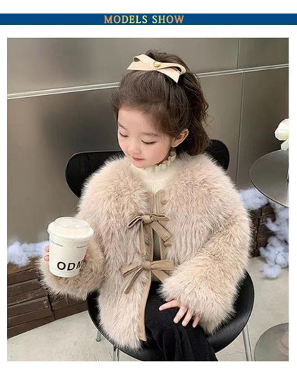 フェイクファー 子供服 毛皮コート ファーコート 中綿ジャケット 秋 子供ファーコート キッズ 子ども エコイクファー ふわふわ 厚手 暖かい 防寒 アウター アウトドア 女の子 おしゃれ エレガント#tomin593302