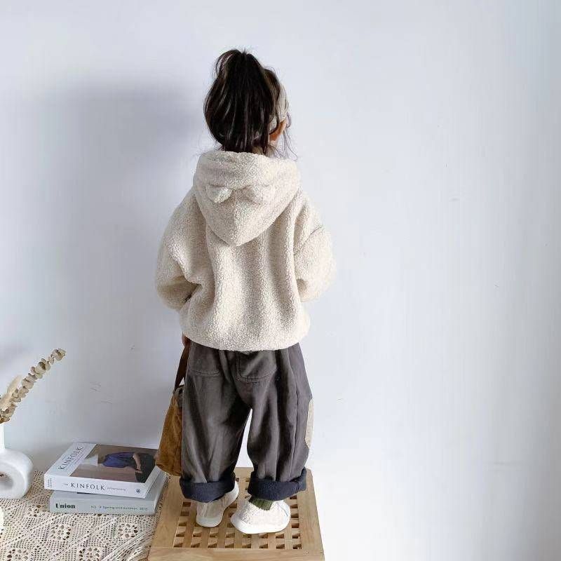 くま耳 ボアパーカー 防寒 アウター アウトドア ジャケット トップス ブルゾン 無地 シンプル 子供服 子ども服 男の子 男児 ボーイズ 女の子 女児 ガールズ 秋物 冬物 秋冬物キッズ ジュニア #lll2517