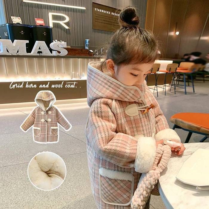 ロングコート キッズ 子供服 女の子 秋冬 アウター ポア 暖かいト レンチコート チュニック ジャケット パーカー トップス コート 韓国 子ども服 キッズコート 子供コート おしゃれ 可愛い mingen10
