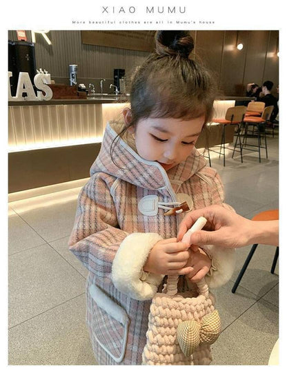 ロングコート キッズ 子供服 女の子 秋冬 アウター ポア 暖かいト レンチコート チュニック ジャケット パーカー トップス コート 韓国 子ども服 キッズコート 子供コート おしゃれ 可愛い mingen10
