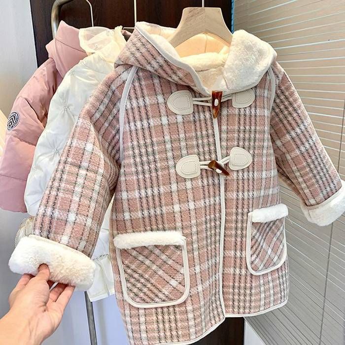ロングコート キッズ 子供服 女の子 秋冬 アウター ポア 暖かいト レンチコート チュニック ジャケット パーカー トップス コート 韓国 子ども服 キッズコート 子供コート おしゃれ 可愛い mingen10