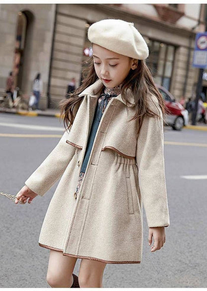 コート キッズ 女の子 子供服 秋冬 コート ロングコート ラシャコート 女児 アウター 通学 厚手 防寒 長袖 子ども服 カジュアル お出かけ 可愛い 暖かい ジュニア服 通学 卒園式 入学式 mingen03