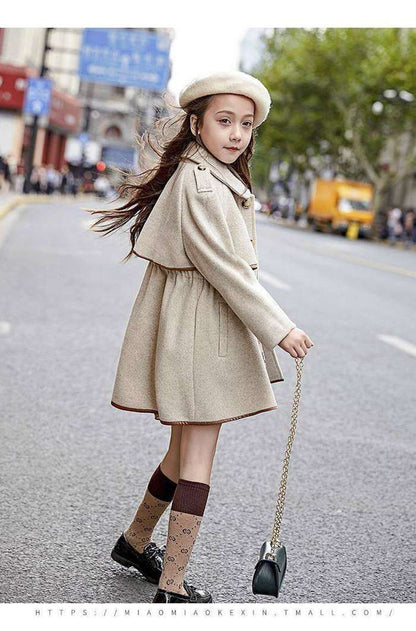 コート キッズ 女の子 子供服 秋冬 コート ロングコート ラシャコート 女児 アウター 通学 厚手 防寒 長袖 子ども服 カジュアル お出かけ 可愛い 暖かい ジュニア服 通学 卒園式 入学式 mingen03