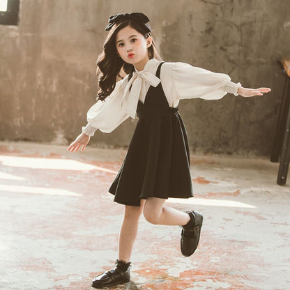 子供 ドレス ワンピース 子供服 女の子 サスペンダースカート ブラウス 2点セット 入学スーツ キッズ ワンピース 入学式 ブラウス 吊りワンピース キャミソールワンピース キッズ スリーブレ 発表会 子どもドレス チュール ワンピース haibin01