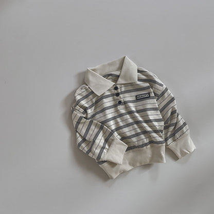 ボーダーロンT 韓国子供服 キッズ 女の子 男の子 ワンポイント トレーナー MTM スウェット 薄手 かわいい 長袖 男の子 女の子 秋 秋服 子供服 子供 90 100 110 120 130 140