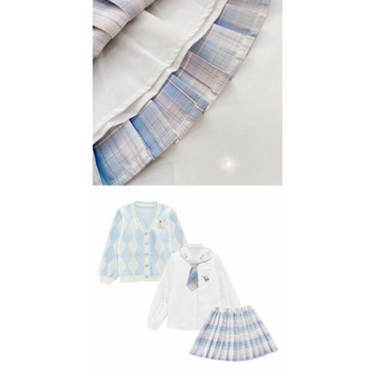 4点セット 子供 フォーマル 女の子 スーツ カーディガン学院風 入学式 スーツ 女の子 卒園式 セレモニー セットアップ 重ね着 子供服 ジュニア 七五三 発表会 結婚式 上下セット スカートセット 通園 通学 制服 JK
