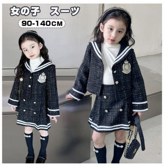卒業式 スーツ 女の子 入学式 スーツ 女の子 2点セット ジャケット スカート キッズ フォーマル 子供 スーツ 女の子 子供服 セットアップ フォーマル 長袖 上下セット 普段着 入園式 卒園式 卒業式 発表会 七五三