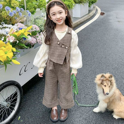 女の子 卒業式 パンツスーツ 小学生 パンツスーツ 女の子 入学式 かっこいい 韓国 子供服 女の子 セットアップ キッズ 七五三 発表会 スーツ パンツ ベスト 3点セット フォーマルスーツ 結婚式 大人っぽい ゆったり