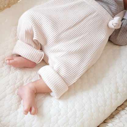 サスペンダーレギンスパンツ クリーム 韓国子供服 レギンス スパッツ サスペンダー クリーム ボトム ズボン おしゃれ かわいい シンプル 男の子 女の子 子供 キッズ ベビー ベビー服 ロンパース